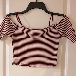 Off the shoulder crop top